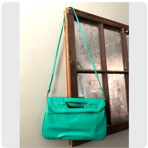 80s Does Mod Teal Shoulder Bag